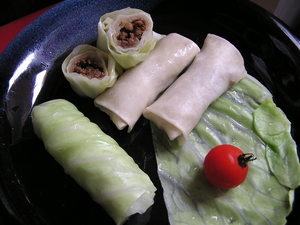 牛肉,県産椎茸入り中華クレープ巻き　　田舎チャイナ巻き